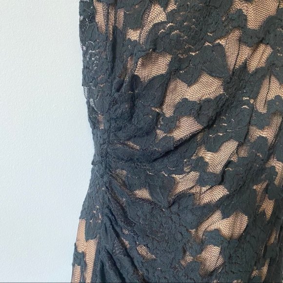 Rebecca Taylor Floral Lace Black Dress Size 6 - Picture 5 of 16